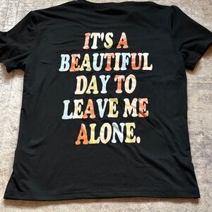 SHEIN Black Tee with Colorful Statement